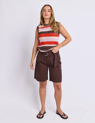 FOXWOOD - HAVEN STRIPE KNIT TOP - Grenadine