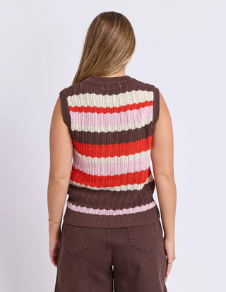 FOXWOOD - HAVEN STRIPE KNIT TOP - Grenadine