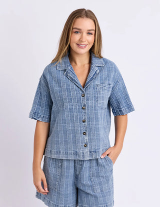 FOXWOOD - COVE SHIRT - Denim Check
