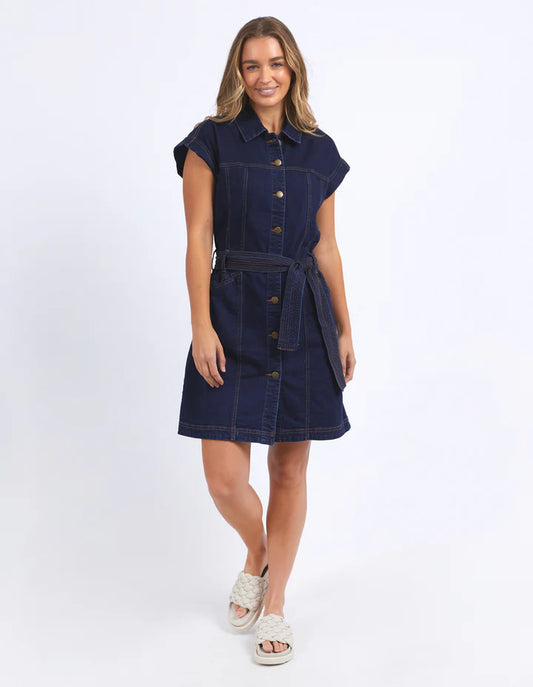 FOXWOOD HEIDI DRESS - DARK BLUE DENIM