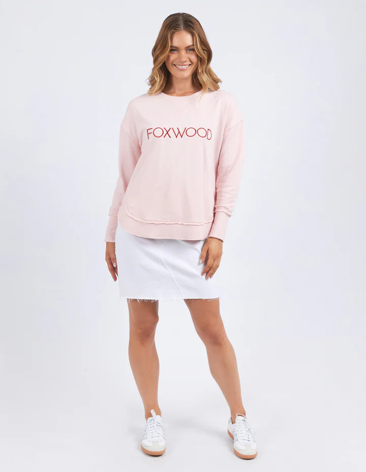 FOXWOOD SIMPLIFIED METALLIC CREW - PALE PINK