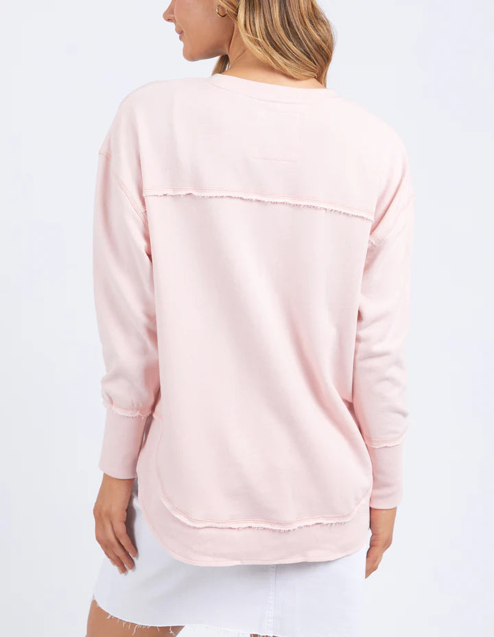 FOXWOOD SIMPLIFIED METALLIC CREW - PALE PINK