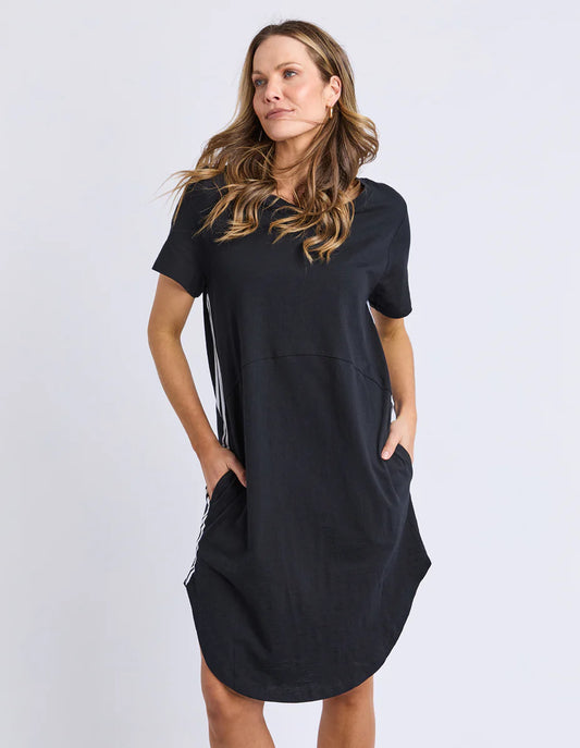 FOXWOOD BAY TAPE DRESS - Black