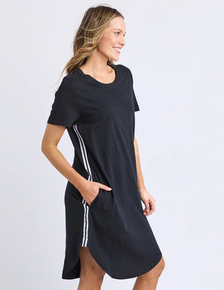 FOXWOOD BAY TAPE DRESS - Black