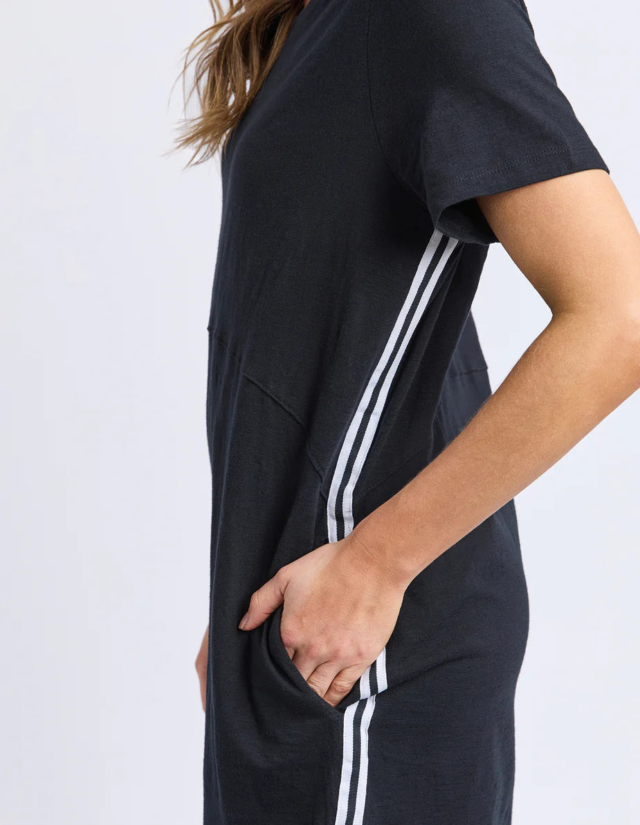 FOXWOOD BAY TAPE DRESS - Black