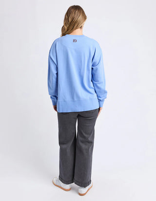 FOXWOOD EFFORTLESS CONTRAST CREW - Azurie Blue