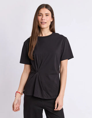 FOXWOOD - TIED TEE - Black