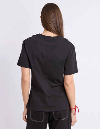 FOXWOOD - TIED TEE - Black