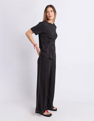 FOXWOOD - TIED TEE - Black