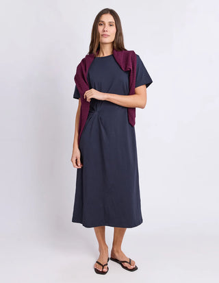 FOXWOOD - TIED DRESS - Navy