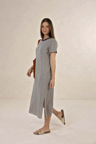 HUMIDITY - PROFILE STRIPE DRESS - Midnight