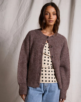 SILENT THEORY - BONNI KNIT CARDIGAN - Cherry