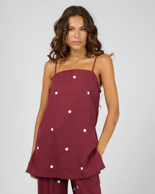 SILENT THEORY - BORDEAUX TUNI TOP - Cherry