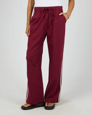 SILENT THEORY - MAYFAIR TRIM PANT - Cherry