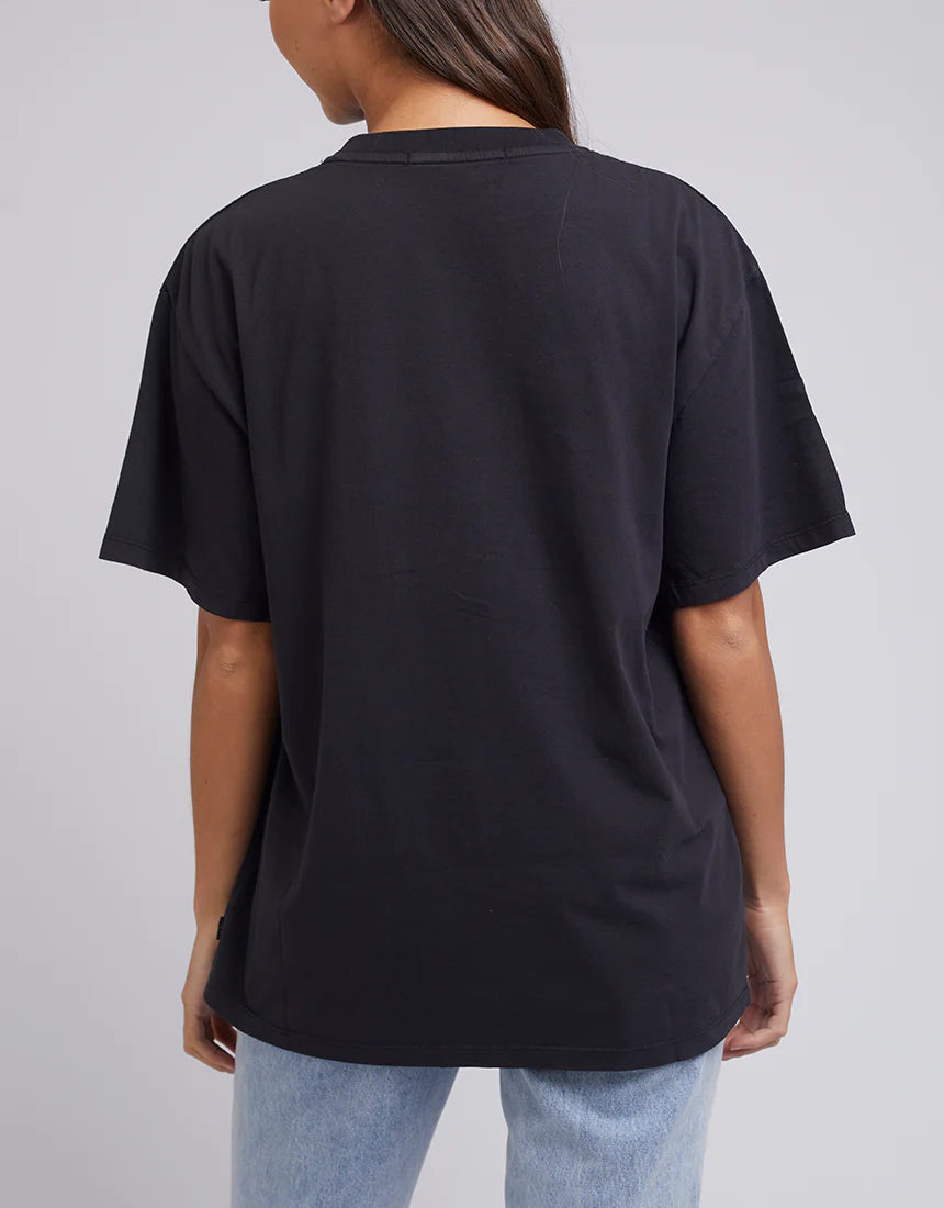 SILENT THEORY BASIC OVERSIZED TEE - WASHED BLACK