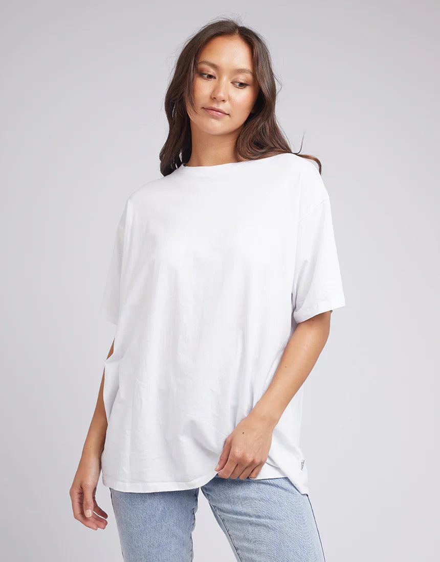 SILENT THEORY BASIC OVERSIZED TEE - WHITE