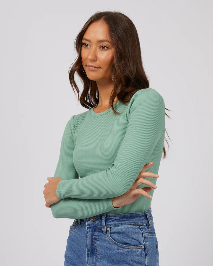 SILENT THEORY RIB TOP - Sage