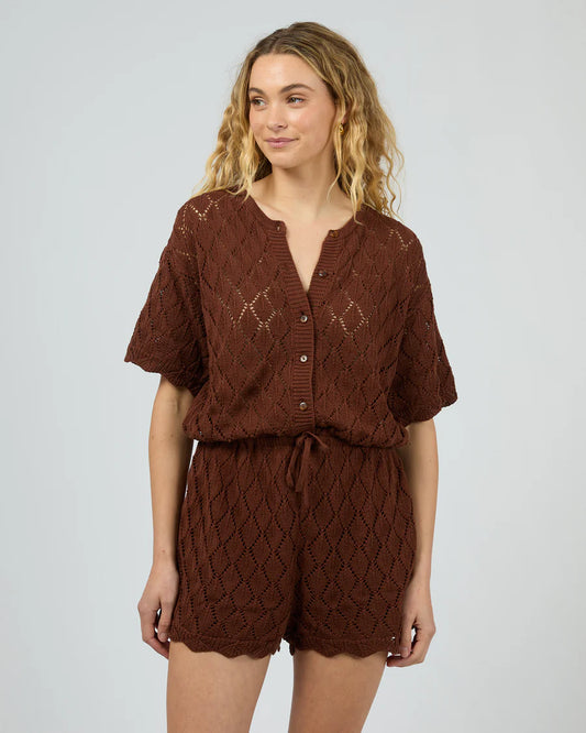 SILENT THEORY HUNTER PLAYSUIT - BROWN