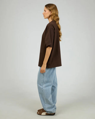 SILENT THEORY - CORE OVERSIZED TEE - Chocolate
