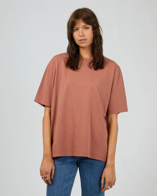 SILENT THEORY BASIC OVERSIZED TEE - CLAY
