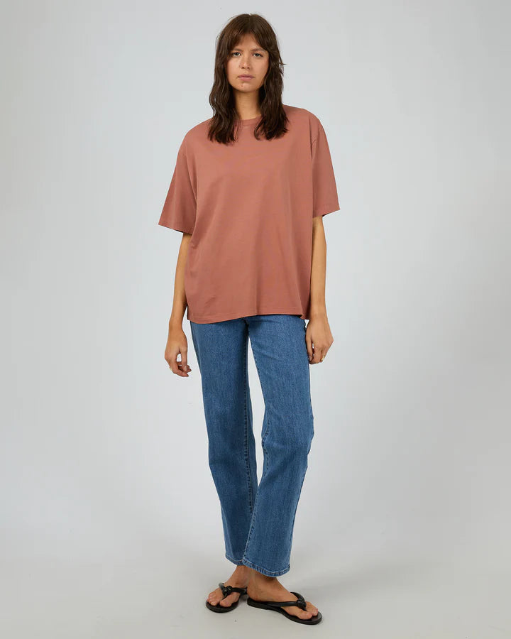 SILENT THEORY BASIC OVERSIZED TEE - CLAY
