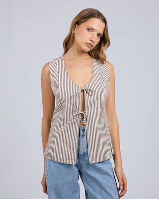 SILENT THEORY SUNDAY TIE TOP - Chocolate