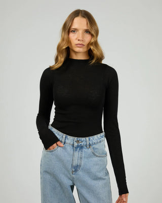 SILENT THEORY PRIYA LAYERING TOP - Black