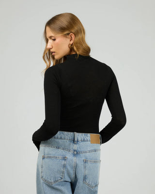 SILENT THEORY PRIYA LAYERING TOP - Black