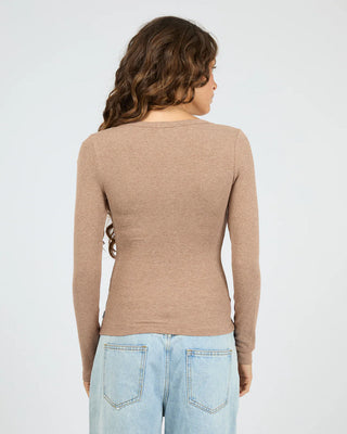 SILENT THEORY SIA RIB TOP - Brown