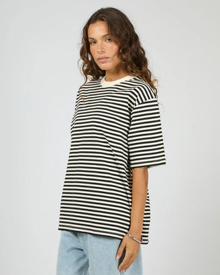 SILENT THEORY - STRIPE TEE - Black
