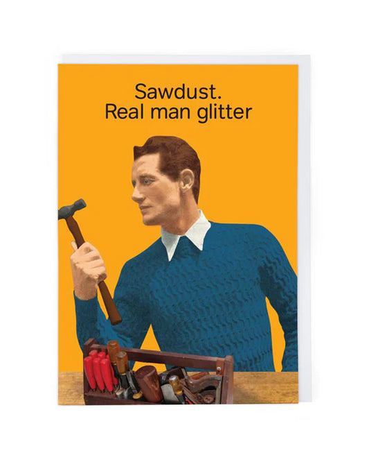 CATH TATE CARDS - Real man glitter
