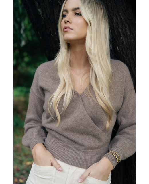 HUMIDITY MIKA WRAP TOP - Mocha