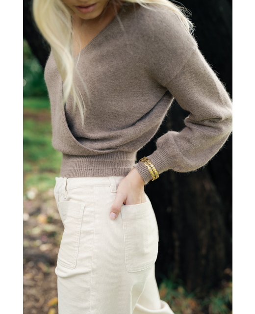 HUMIDITY MIKA WRAP TOP - Mocha