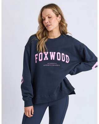 FOXWOOD INTERVAL CREW - Navy with Neon Pink