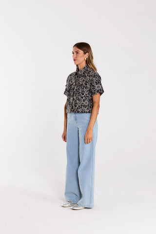 THING THING - Zephrya Top - Black Daisy