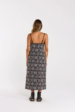 THING THING - Slink Dress - Black Daisy