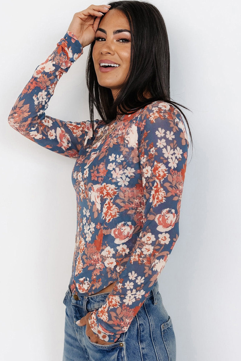 PRICKLE & POLLY - Orchid Petal Mesh Top