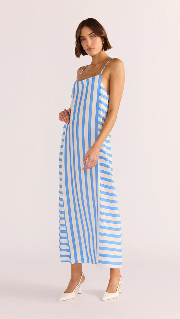 MINKPINK NIMUE MIDI DRESS - BLUE STRIPE