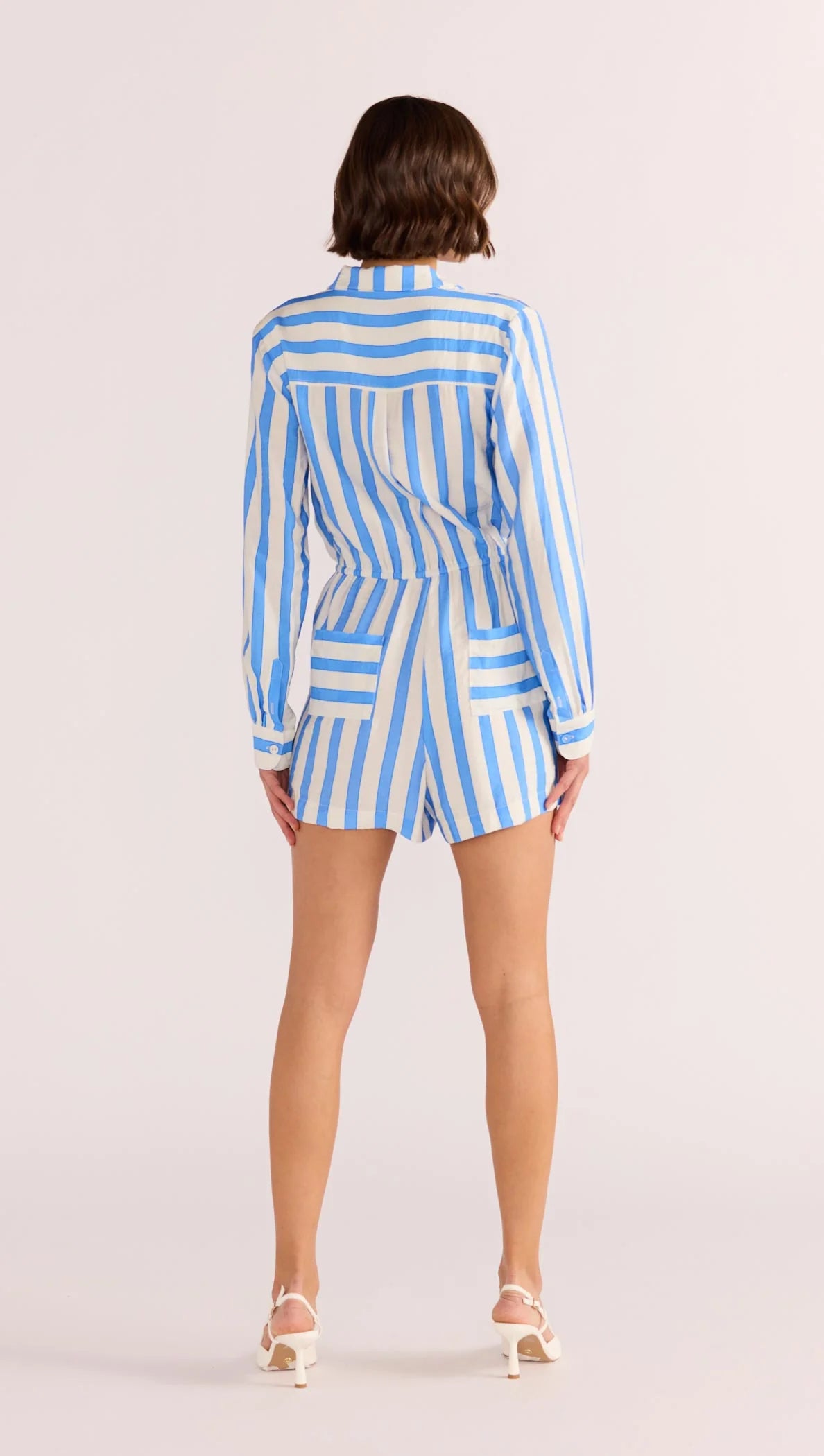 MINKPINK NIMUE PLAYSUIT - BLUE STRIPE