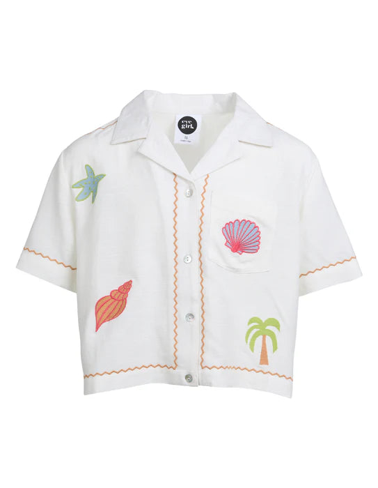 EVE GIRL SUNRAYS SHIRT - Vintage White