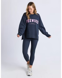 FOXWOOD INTERVAL CREW - Navy with Neon Pink