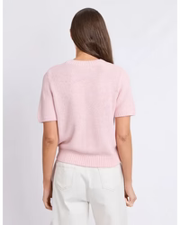 FOXWOOD - BLAIR SHORT SLEEVE KNIT - Light Pink