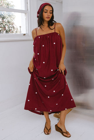 SILENT THEORY - BORDEAUX MAXI DRESS - Cherry