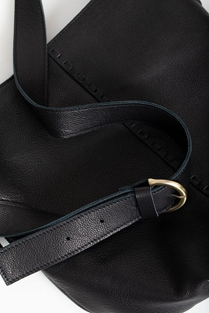 ANTLER BAG AMICI LEATHER - BLACK