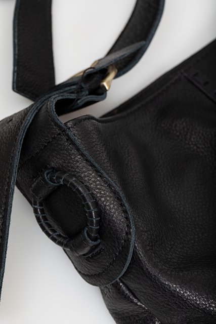 ANTLER BAG AMICI LEATHER - BLACK