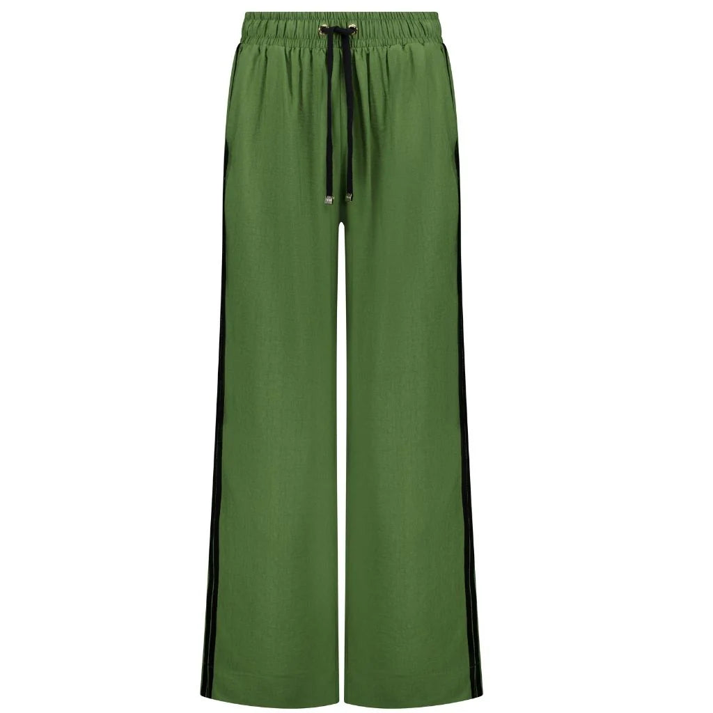 MOKE - Indiana Women's Wide Leg Pants - Dill with Black