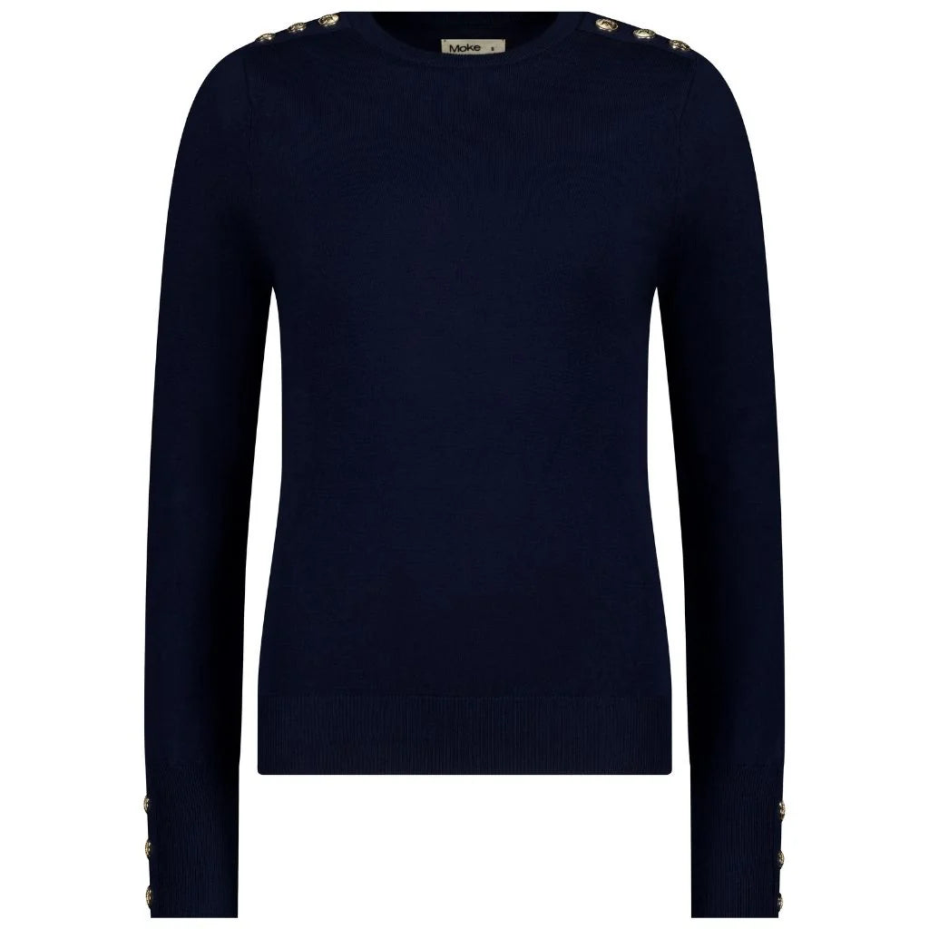 MOKE - Nicki Women's Knit Crew Sweater - French Navy