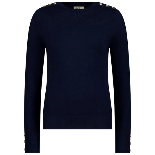MOKE - Nicki Women's Knit Crew Sweater - French Navy