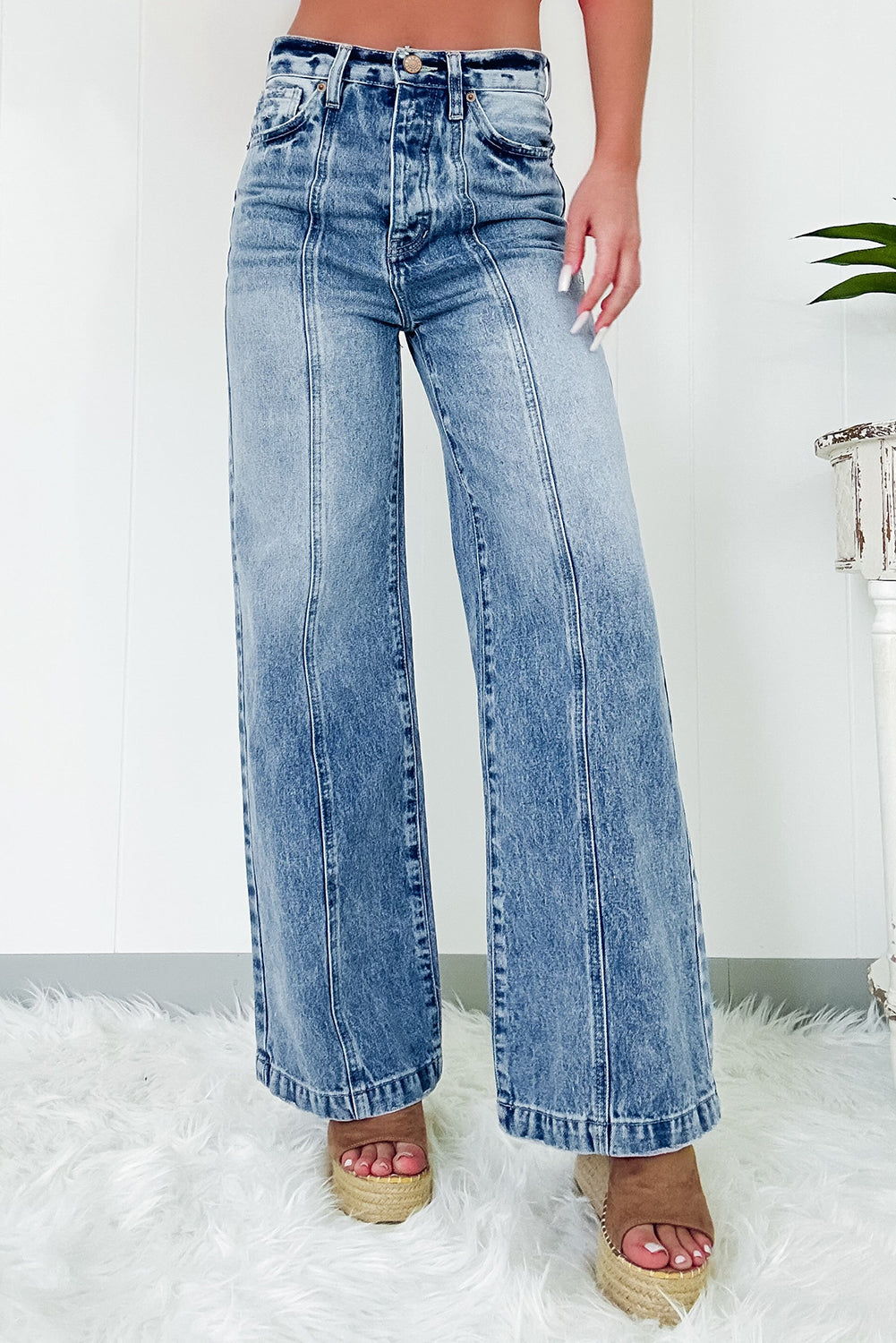 PRICKLE & POLLY - Acid Wash Wide Jean