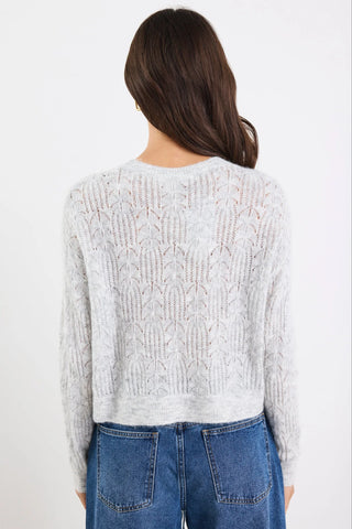 IVY + JACK - ADULATION POINTELL FLUFFY JUMPER - Grey Marle
